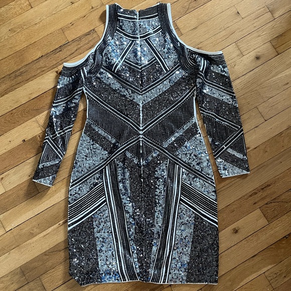 sequin mini bodycon dress - Picture 4 of 5